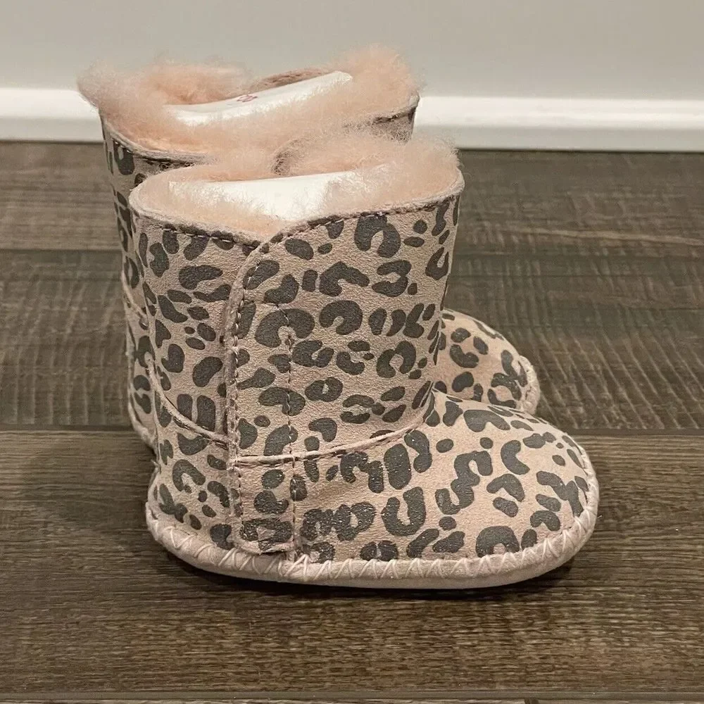 Ugg Australia Cassie Pink Leopard Infant Boots Size 0/1 XSmall 0-6 Months EUC